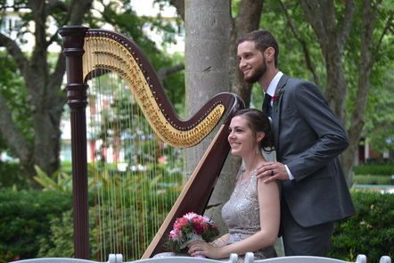 Wedding Ceremony Music by harpist in Tampa